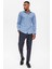 Bebe Mavi Slim Fit Dokuma Erkek Gömlek 7