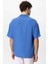 Saks Apaş Yaka Oversize Kısa Kollu Erkek Gömlek 5