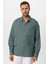Yeşil Oversize Uzun Kollu Erkek Gömlek 4