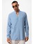 Bebe Mavi Hakim Yaka Uzun Kollu Erkek Gömlek 8