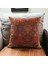 Geleneksel Karanfil Desenli Kiremit Kırlent Kılıfı 45 x 45 cm 1