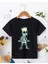 Bisiklet Yaka Kısa Kol Çocuk Baskılı T-Shirt - Siyah 1