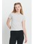 Slim Fit Dar Kesim Pamuklu Esnek Bisiklet Yaka Tişört 1