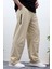Erkek Baggy Pantolon Diz Detaylı Paraşüt Kumaş 4