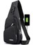 USB Şarj Portlu 7 Göğüs Omuz Sırt Çantası Su Geçirmez Crossbody Çanta Erkek Deri Askı Çantaları (Yurt Dışından) 1