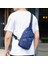 Dinamik Mavi 2024 Yeni Moda Tek Omuz Göğüs Paketi Tek Kollu Çanta Oxford Kumaş Seyahat Erkek Crossbody Göğüs Çanta Fermuarlı (Yurt Dışından) 1