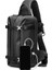 Siyah Moda Aşınmaya Dayanıklı Çapraz Vücut Crossbody Çanta Seyahat Açık Büyük Kapasiteli Erkek Omuz Sling Göğüs Çantası USB Bağlantı Noktası ile (Yurt Dışından) 1