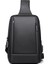 Siyah Özel Su Geçirmez Göğüs Paketi Iş Omuz Çantası Erkekler Sling Çanta Göğüs Çantası USB Şarj ile (Yurt Dışından) 1
