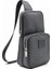 Siyah Özel Yüksek Kaliteli Su Geçirmez Moda Erkek Siyah Pvc Deri Çapraz Vücut Göğüs Sling Omuz Crossbody Çanta (Yurt Dışından) 1