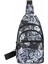 Siyah Yüksek Kaliteli Graffiti Baskı Özel Logo Siyah Suya Dayanıklı Sırt Çantası Crossbody Göğüs Omuz Çantası Açık Seyahat Sling Çanta (Yurt Dışından) 1