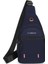 Koyu Mavi En Popüler Moda Sling Çanta Büyük Kapasiteli Çoklu Fermuarlı Cepler Kulaklık Deliği Erkek Göğüs Çantası (Yurt Dışından) 1