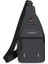 Gri En Popüler Moda Sling Çanta Büyük Kapasiteli Çoklu Fermuarlı Cepler Kulaklık Deliği Erkek Göğüs Çantası (Yurt Dışından) 1