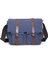 Mavi Özel Vintage Klasik Büyük Kapasiteli Crossbody Messenger Eğimli Kanvas Erkek Omuz Çantaları (Yurt Dışından) 1