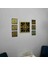 Tablo Duvar Saati Siyah - Gold Aynalı Pleksiglass Kare 7 Parça 80 x 60 cm 3