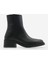 Kadın Fermuarlı Topuklu Günlük Bot Huna Siyah 3