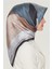 İpek Eşarp Nostalji - 8516-31 Lacivert Mavi Twill 3