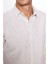 Slim Fit Dar Kesim Çizgili Tek Cepli Esnek Yazlık Erkek Beyaz Gömlek 4