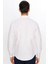 Slim Fit Dar Kesim Çizgili Tek Cepli Esnek Yazlık Erkek Beyaz Gömlek 5