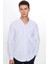Slim Fit Uzun Kol Çizgili Hakim Yaka Erkek Gömlek 1