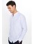 Slim Fit Uzun Kol Çizgili Hakim Yaka Erkek Gömlek 3