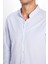 Slim Fit Uzun Kol Çizgili Hakim Yaka Erkek Gömlek 4