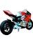 Fsfyb Meritor Ducati Kawasaki H2R Motosiklet R1 Modeli Simülasyon Alaşım Motosiklet Süsleri Koleksiyonu Piaggio 1946VESPA 98-Gri Mavi (Yurt Dışından) 4
