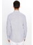 Erkek Slim Fit Dar Kesim Uzun Kollu Pamuk Keten Doku Apoletli Gri Gömlek 5