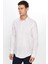Erkek Slim Fit Dar Kesim Uzun Kollu Pamuk Keten Doku Apoletli Taş Renk Gömlek 2