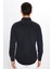 Erkek Slim Fit Dar Kesim Uzun Kollu denim Çift Cep Çıtçıtlı Siyah Gömlek 5