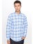 Erkek Slim Fit Dar Kesim Uzun Kollu Pamuklu Kolay Ütü Kareli Düğmeli Yaka Gömlek 1
