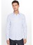 Erkek Modern Slim Fit Dar Kesim Uzun Kollu Pamuklu 4 Mevsim Çizgili Düğmeli Yaka Gömlek 2