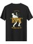 Gitar Baskılı Slim Fit Tişört Bisiklet Yaka T-Shirt Siyah 2