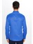 Erkek Modern Slim Fit Dar Kesim Uzun Kollu Pamuklu Kolay Ütü Armürlü Sax Mavi Gömlek 5