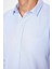 Erkek Modern Slim Fit Dar Kesim Uzun Kollu Pamuklu Kolay Ütü Armürlü Mavi Gömlek 4