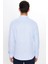 Erkek Modern Slim Fit Dar Kesim Uzun Kollu Pamuklu Kolay Ütü Armürlü Mavi Gömlek 5