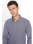 Erkek Modern Slim Fit Dar Kesim Uzun Kollu Pamuklu Kolay Ütü Armürlü Mavi Gömlek 3