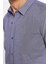 Erkek Modern Slim Fit Dar Kesim Uzun Kollu Pamuklu Kolay Ütü Armürlü Mavi Gömlek 4
