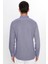 Erkek Modern Slim Fit Dar Kesim Uzun Kollu Pamuklu Kolay Ütü Armürlü Mavi Gömlek 5