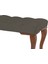 Gazzini Furniture Classic Torna Gürgen Ahşap Ayak Chester Model Kapitoneli Antrasit  Bench 4