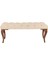 Gazzini Furniture Classic Lükens Gürgen Ayak Chester Model Kapitoneli Krem Bench 2