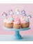 Hiras Dizayn 15ADET Unicorn Tekboynuz Cupcake Kürdanı  Doğum Günü Süsü Pasta Kürdanı  6-7cm Cupcake Pasta 1