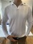 Beyaz Erkek Kalın Şeritli Polo Yaka Triko T-Shirt 2