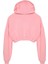 Kapüşonlu Crop Sweatshirt Pembe 2