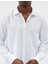 Slim Fit Gömlek Basic Uzun Kollu Pamuk Karışımlı 5
