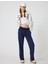 Crop Sweatshirt Kapüşonlu Fermuarlı Korse Detaylı Kolej Baskılı Cepli 1