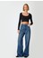 Uzun Kollu Crop Tişört Fitilli Derin Yuvarlak Yaka Pamuklu Slim Fit 1