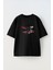 Cıty Traveller Tasarım Baskılı Pamuk Sıyah Oversize T-Shirt 1