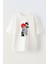 Japon Kadın ve Balıktasarım Baskılı Pamuk Beyaz Oversize T-Shirt 1