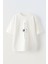 Ok Ay ve Güneş Tasarım Baskılı Pamuk Beyaz Oversize T-Shirt 1