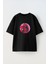 Deadpool Spiderman Tasarım Baskılı Pamuk Sıyah Oversize T-Shirt 1